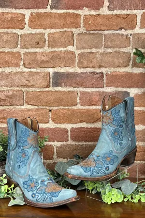 Ladies Flower Embroidered Ankle Circle G Boot by Corral Boots