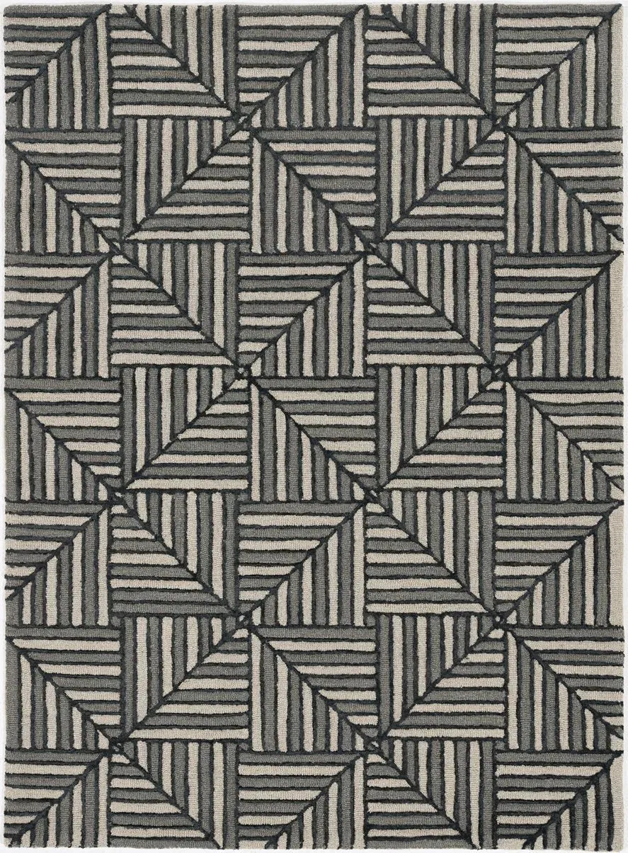 Libby Langdon Upton 4304 Navy/Charcoal Diagonal Tile Area Rug