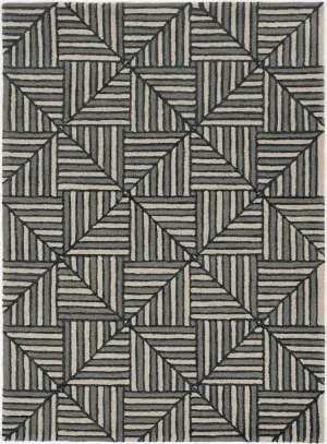 Libby Langdon Upton 4304 Navy/Charcoal Diagonal Tile Area Rug