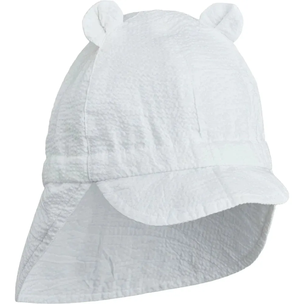 Liewood Gorm Seersucker Sun Hat | Crisp White