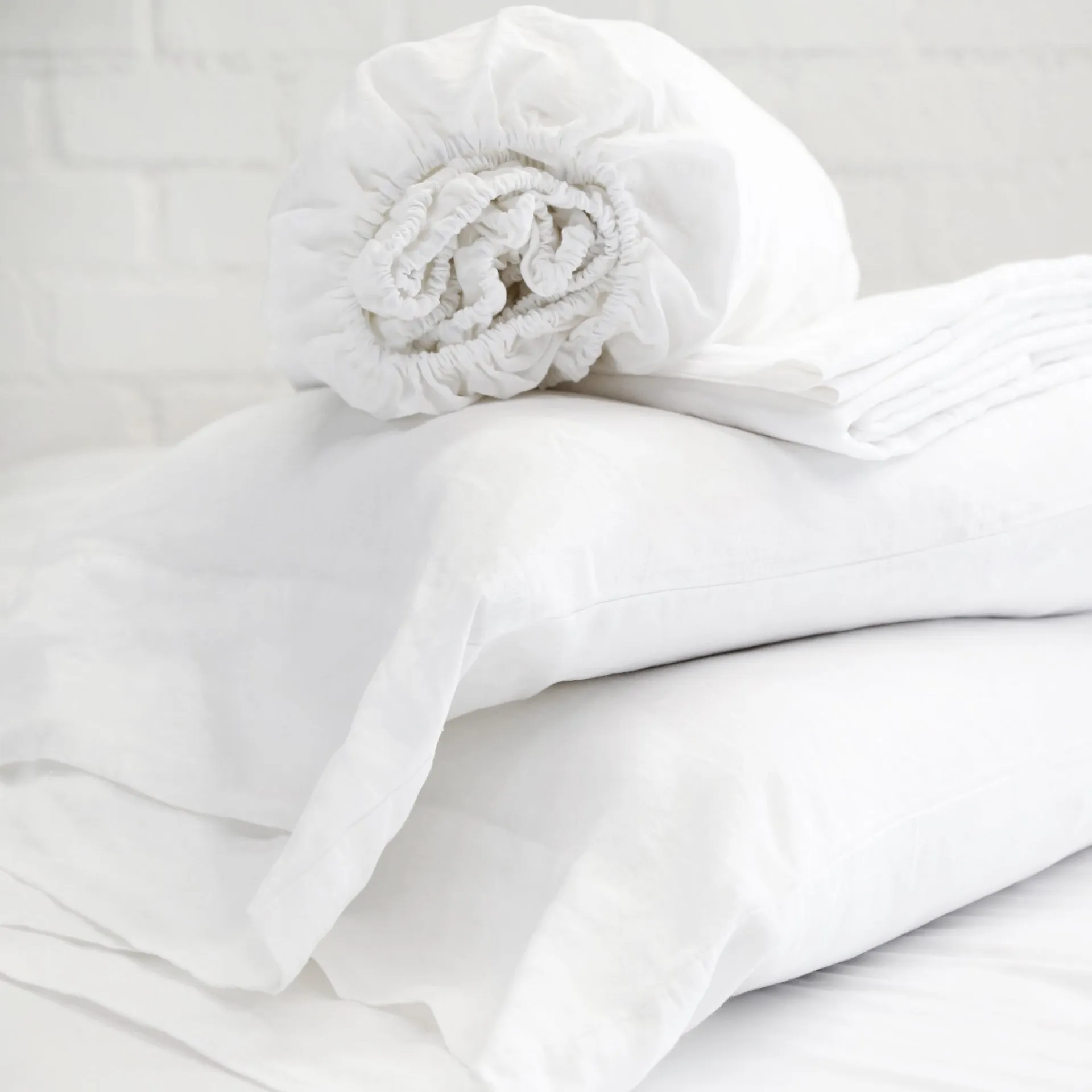 Linen Sheet Set - White