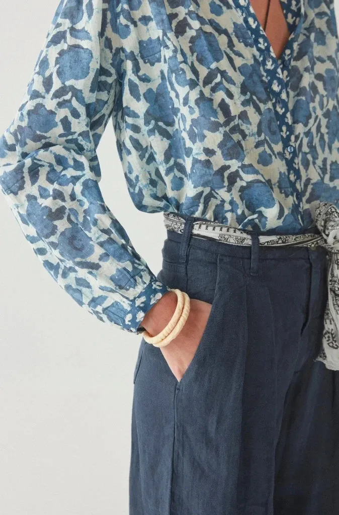 Maison Hotel Beatrice Blouse in Blue Lagoon