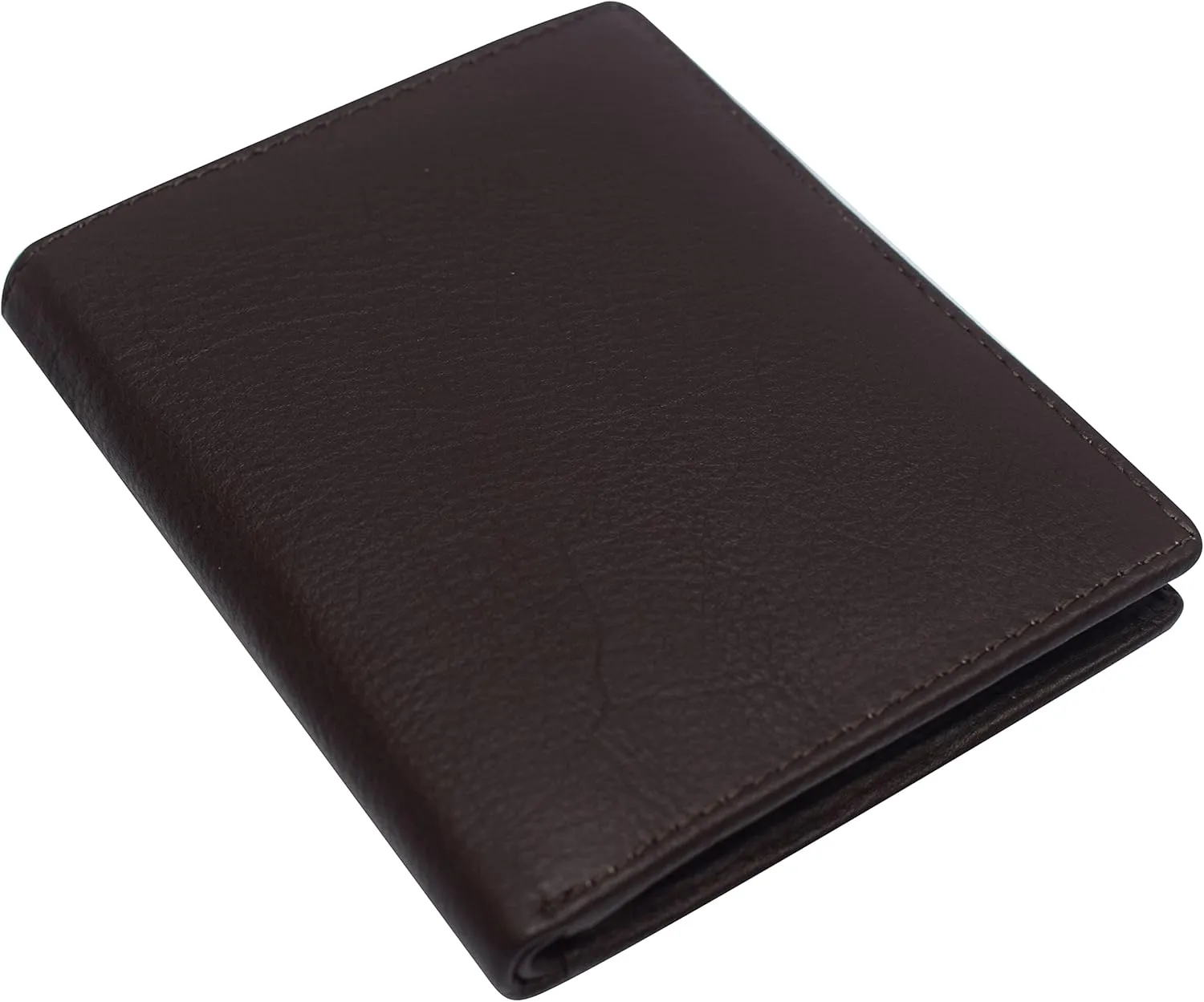 MARSHAL RFID Blocking Bifold Hipster Credit Card Wallet Premium Lambskin Leather (CN Brown)