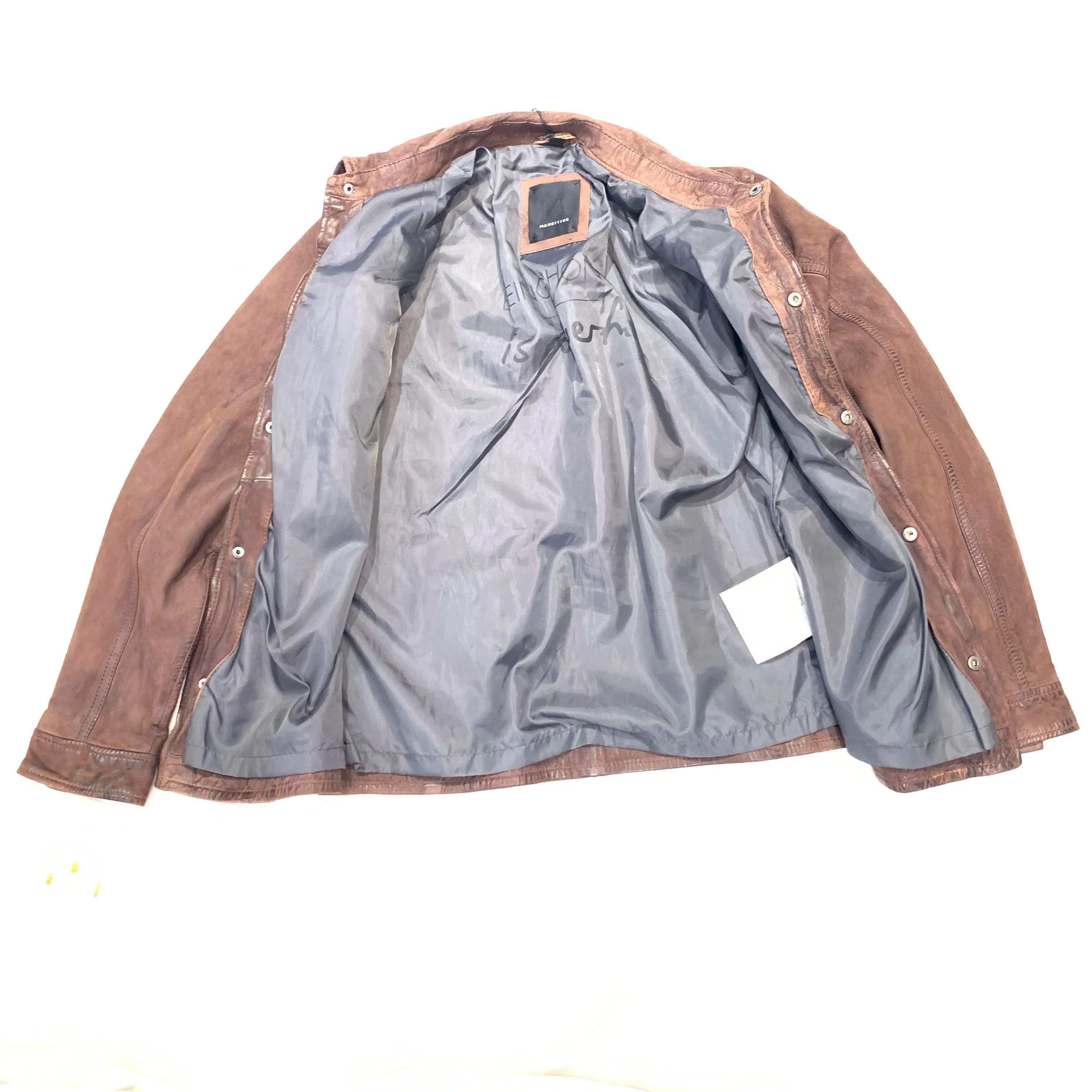 Mauritius Men's Wax Suede Leather Button-Up Jacket