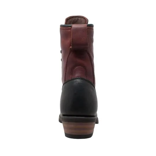 Men's 9" Chestnut/Black Packer Leather Boots