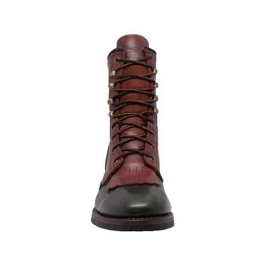 Men's 9" Chestnut/Black Packer Leather Boots