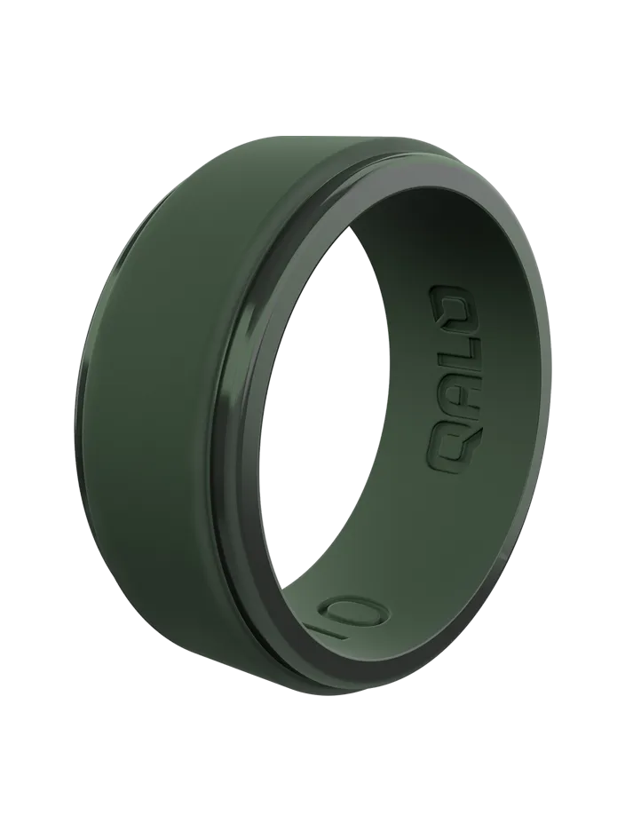 Men's Polished Step Edge Silicone Ring