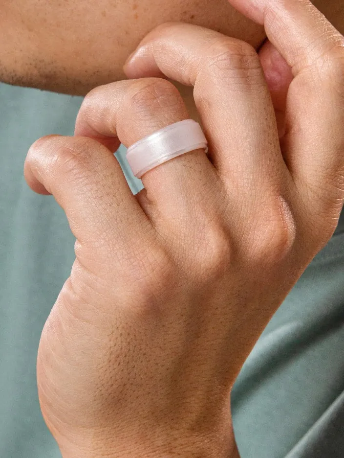 Men's Polished Step Edge Silicone Ring