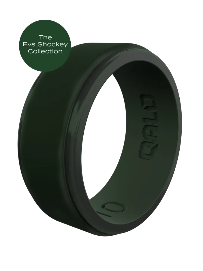 Men's Polished Step Edge Silicone Ring
