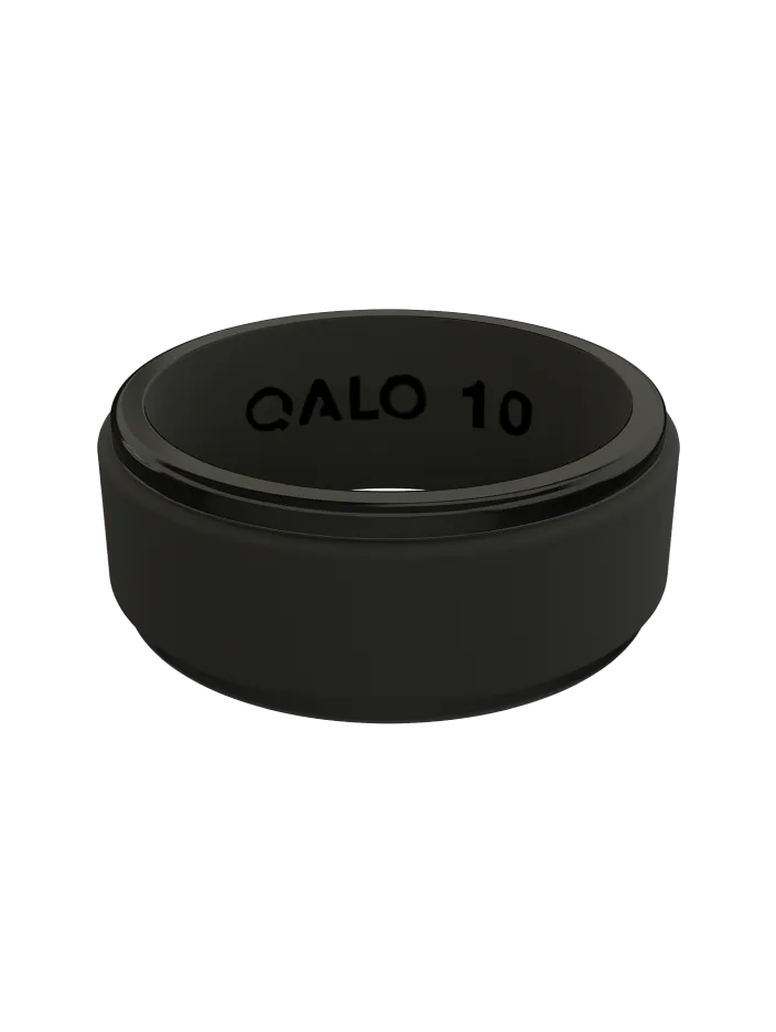 Men's Polished Step Edge Silicone Ring