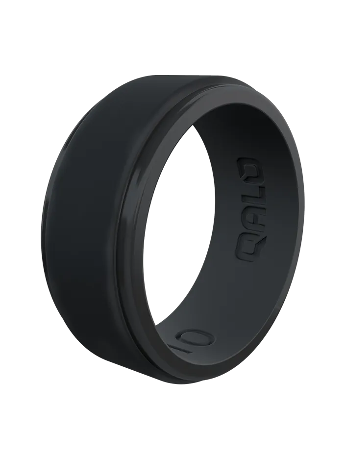 Men's Polished Step Edge Silicone Ring