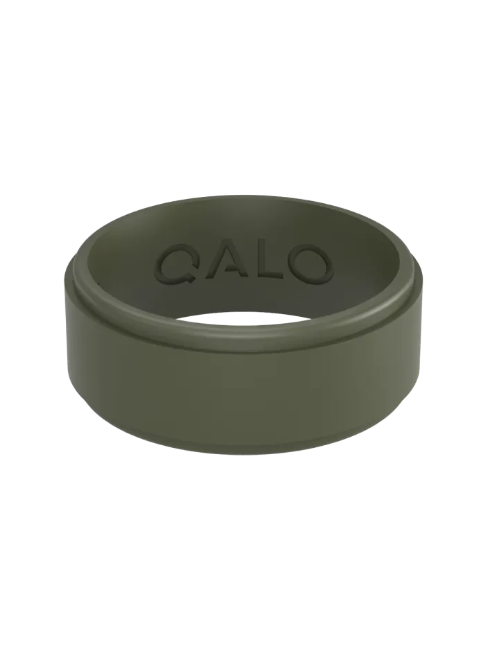 Men's Polished Step Edge Silicone Ring