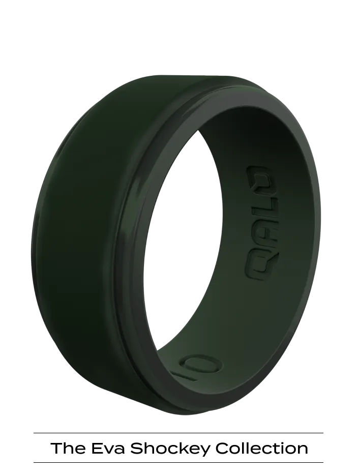 Men's Polished Step Edge Silicone Ring