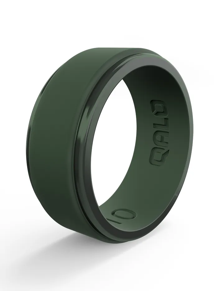 Men's Polished Step Edge Silicone Ring