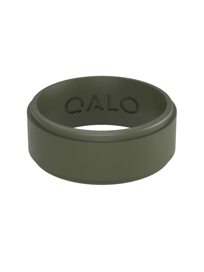 Men's Polished Step Edge Silicone Ring