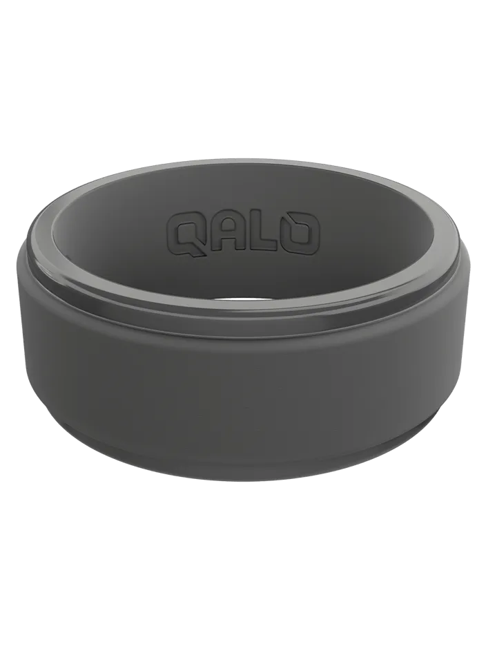 Men's Polished Step Edge Silicone Ring