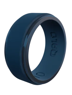 Men's Polished Step Edge Silicone Ring