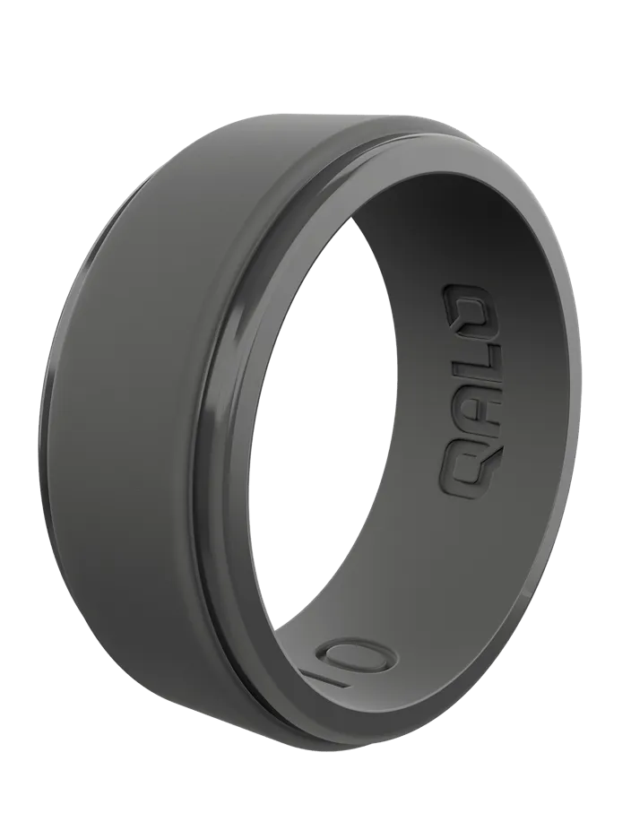Men's Polished Step Edge Silicone Ring