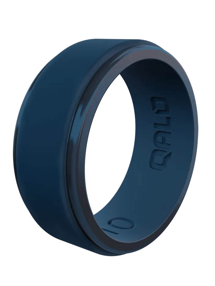 Men's Polished Step Edge Silicone Ring
