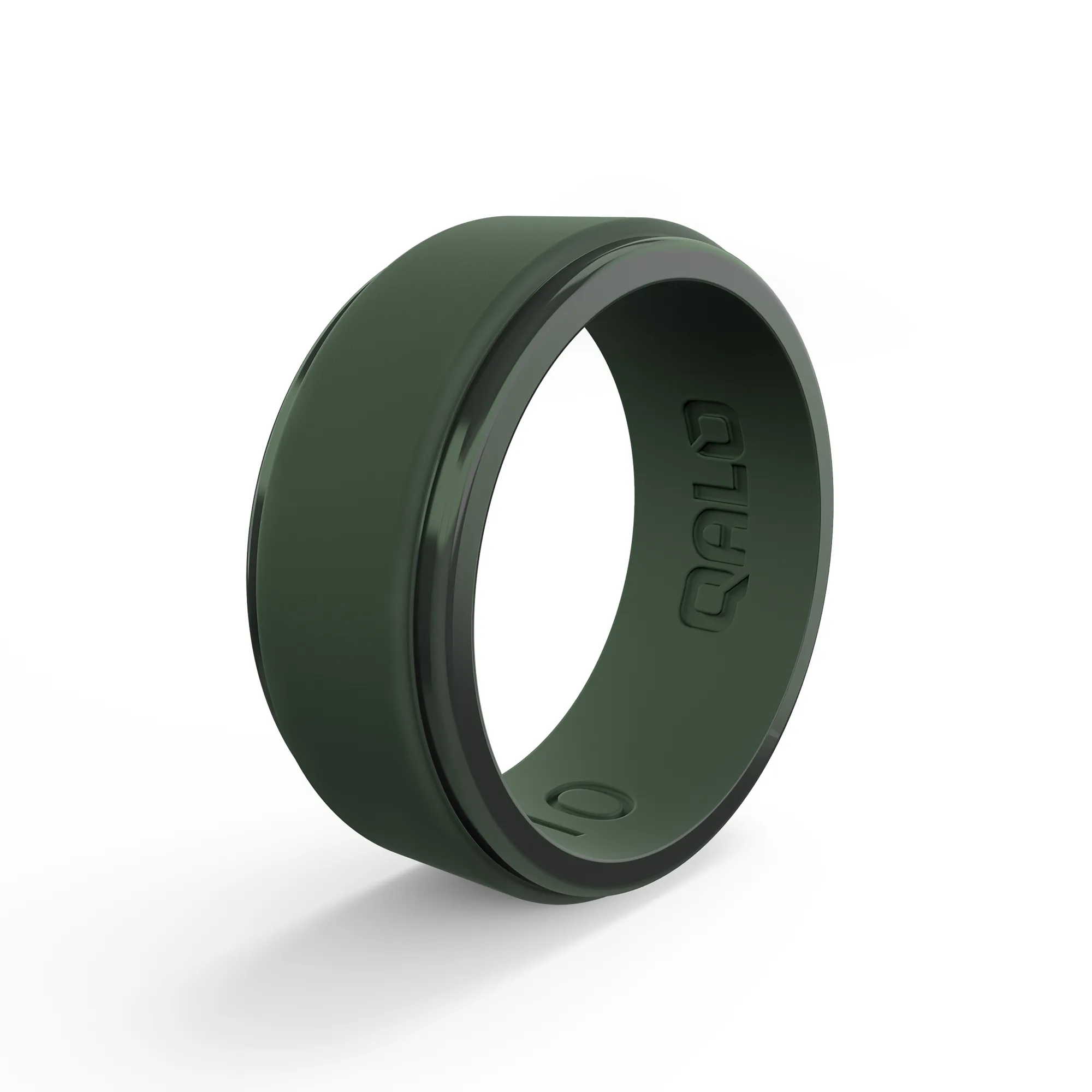 Men's Polished Step Edge Silicone Ring