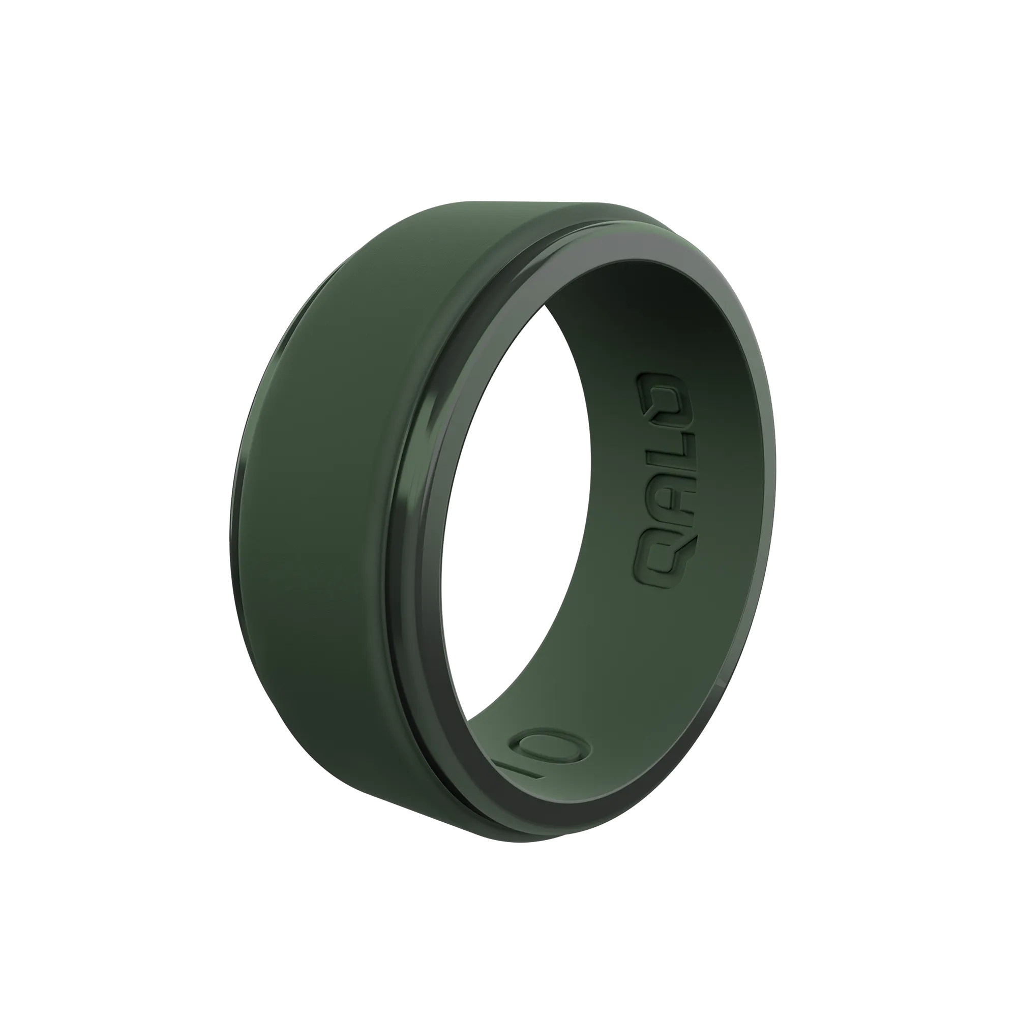 Men's Polished Step Edge Silicone Ring