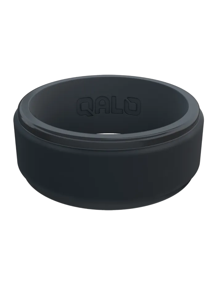 Men's Polished Step Edge Silicone Ring
