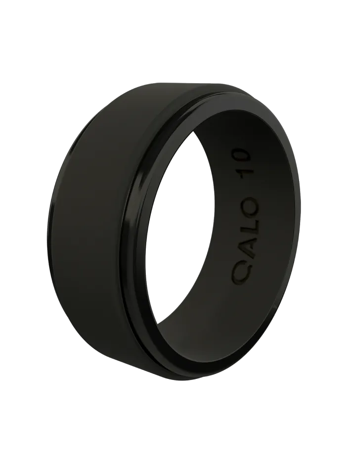Men's Polished Step Edge Silicone Ring