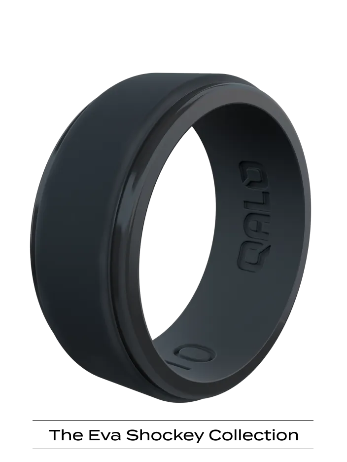 Men's Polished Step Edge Silicone Ring