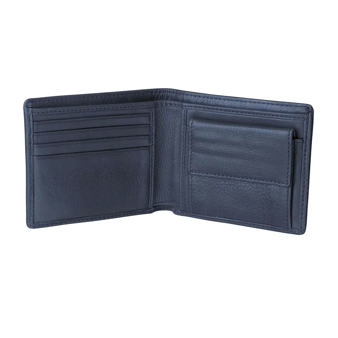 Moneda Coin Wallet - Navy/Cream by Pampeano
