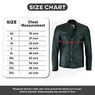 No Collar HL10499 Club Leather Shirt Men Black Mandarin collar
