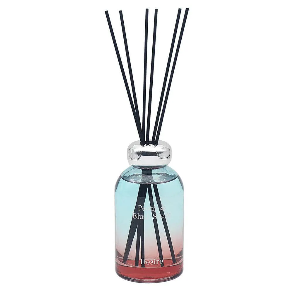 Ombre Peony & Blush Suede Luxury Ombre Glass Candle Or Reed Diffuser