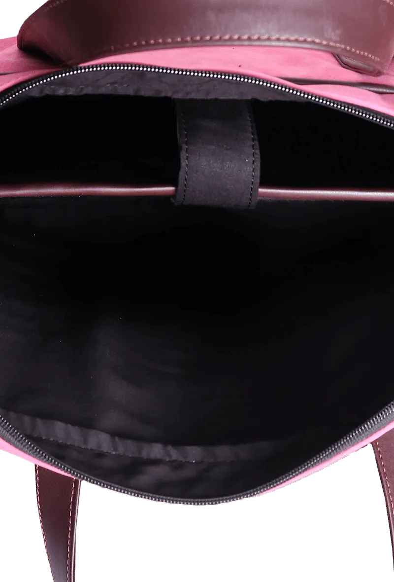 Pink Suede Kullu Patti Laptop Bag