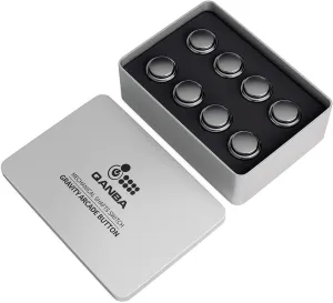qanba Gravity KS Metallic Color Mechanical Arcade Buttons 30mm Snap-In Mechanical Pushbutton (Boxed (Black G04(8 pcs))
