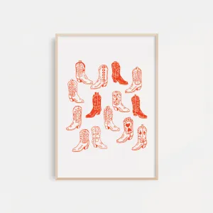 "Vintage Boots" Poster