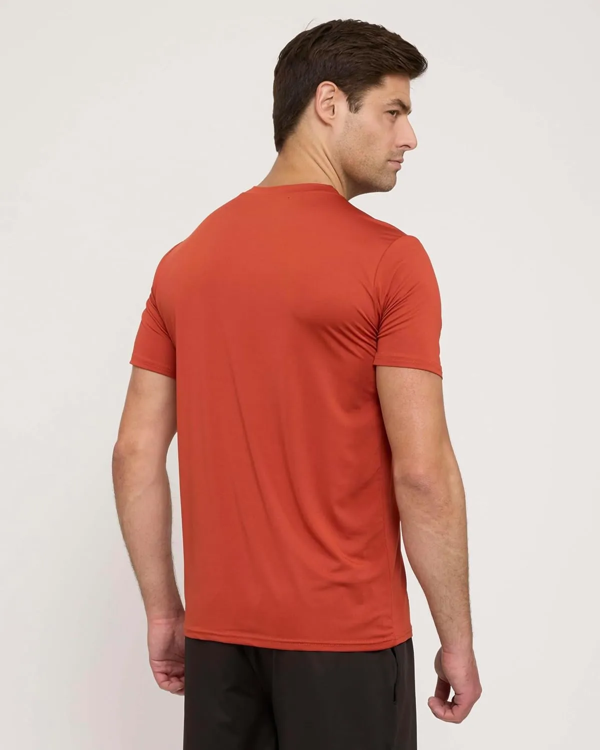 Real Essentials 5 Pack: Men??s Short Sleeve Dry Fit Active Crew Neck T Shirt - Athletic Running Gym Workout Tee Tops