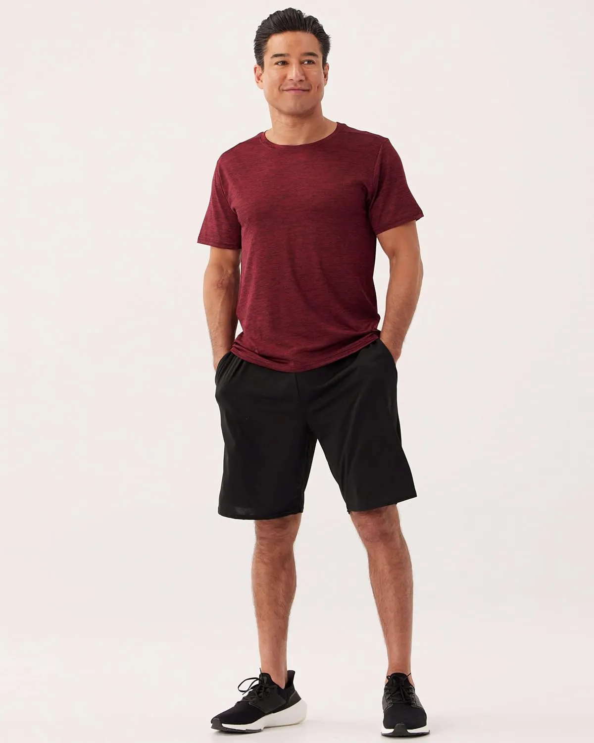 Real Essentials 5 Pack: Men??s Short Sleeve Dry Fit Active Crew Neck T Shirt - Athletic Running Gym Workout Tee Tops