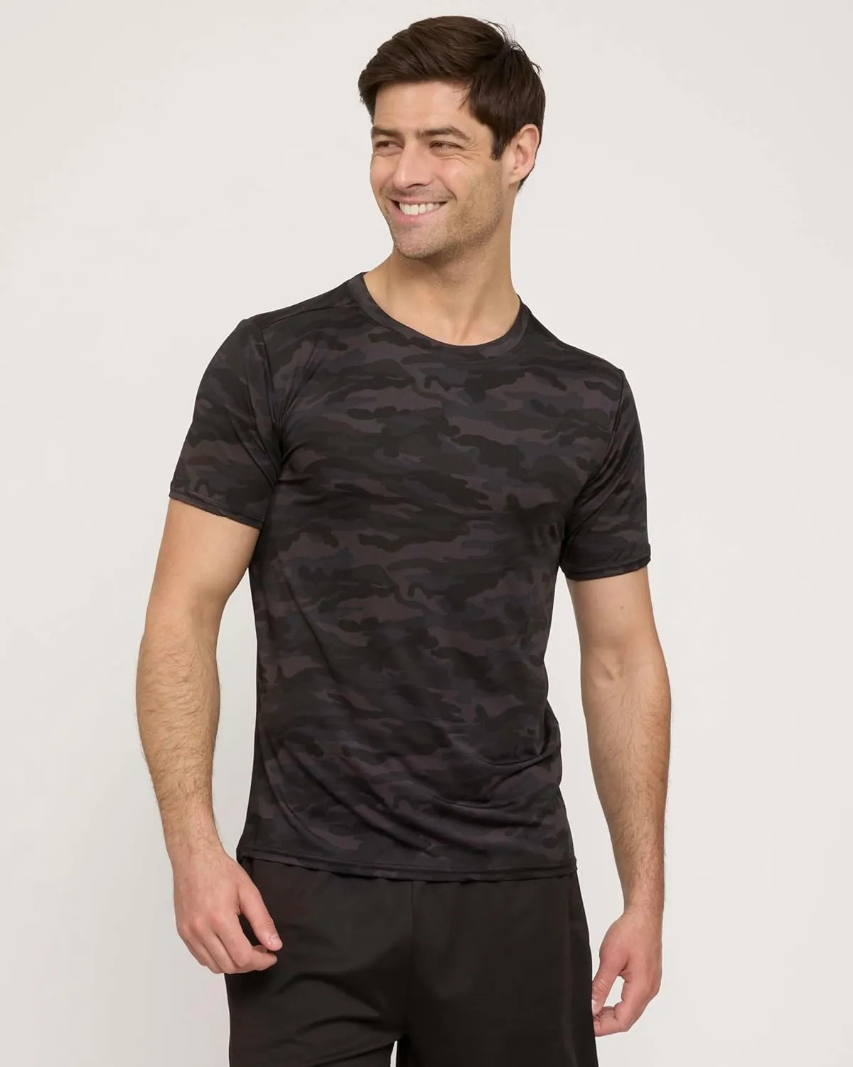 Real Essentials 5 Pack: Men??s Short Sleeve Dry Fit Active Crew Neck T Shirt - Athletic Running Gym Workout Tee Tops