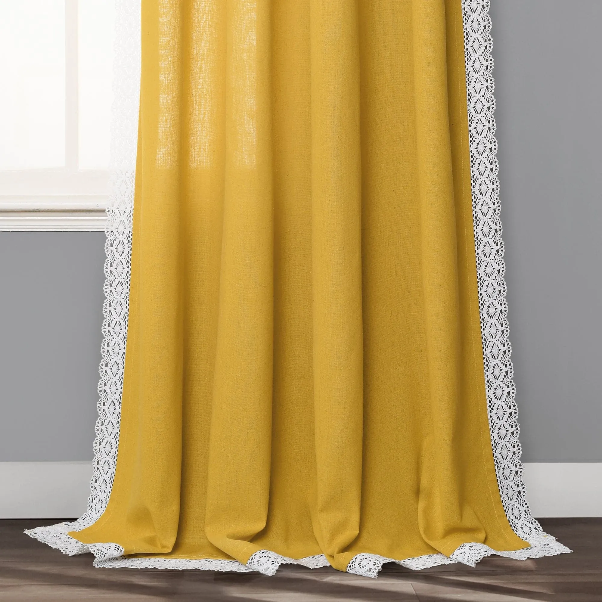 Rosalie Faux Linen Window Panel Set