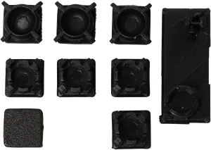 Screw Feet Cover Kit Rubber Boot Pad Replacement for Sony PS3 Slim 2000 3000 Console(Pack of 9)