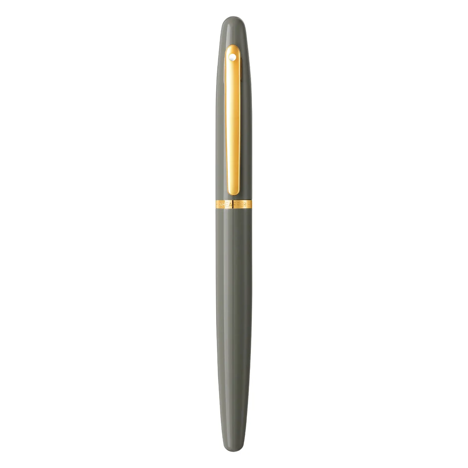 Sheaffer® VFM 9427 Glossy Light Gray Rollerball Pen With PVD Gold-Tone Trim