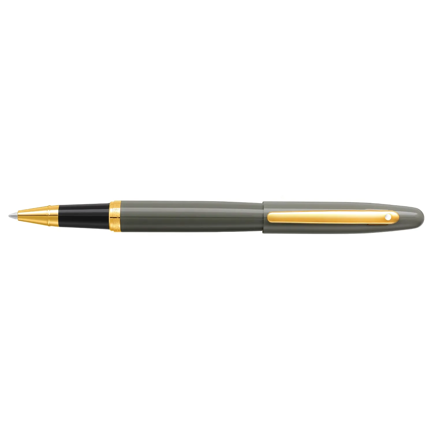 Sheaffer® VFM 9427 Glossy Light Gray Rollerball Pen With PVD Gold-Tone Trim