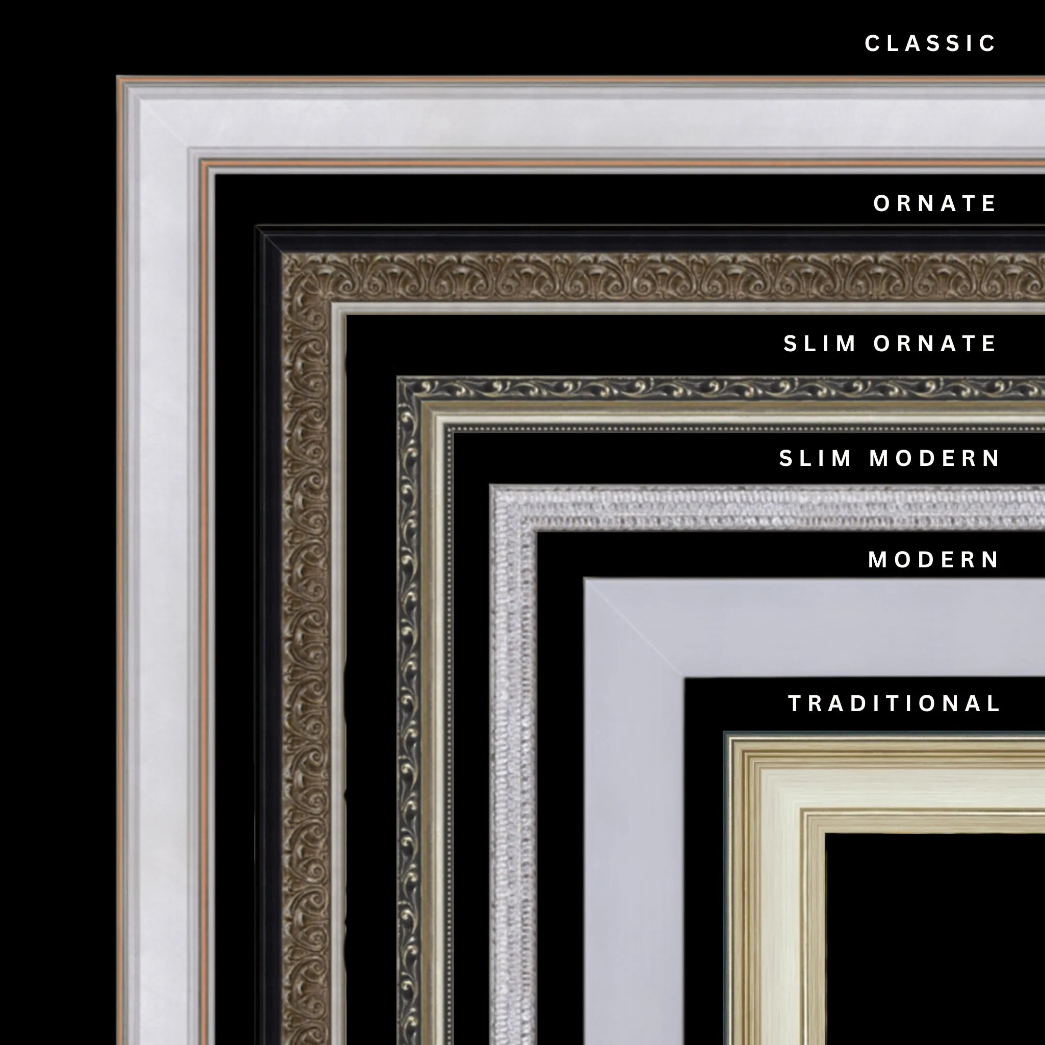 Silver 26x12 Picture Frame Ornate Traditional Classic Antique