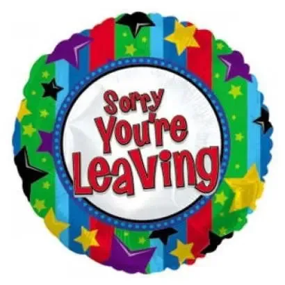 Sorry You're Leaving Stars Foil Balloon