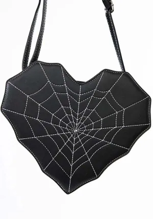 Spiderweb Heart [Black] | HANDBAG