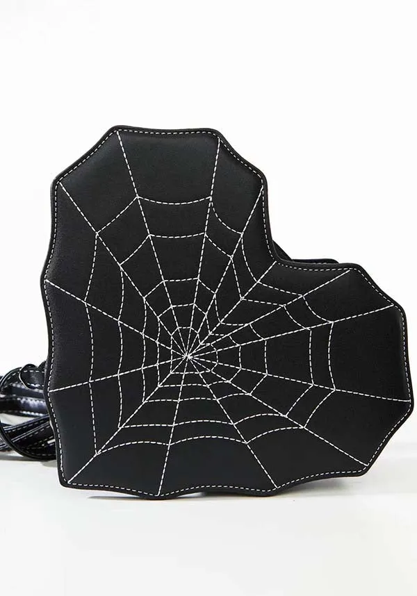 Spiderweb Heart [Black] | HANDBAG