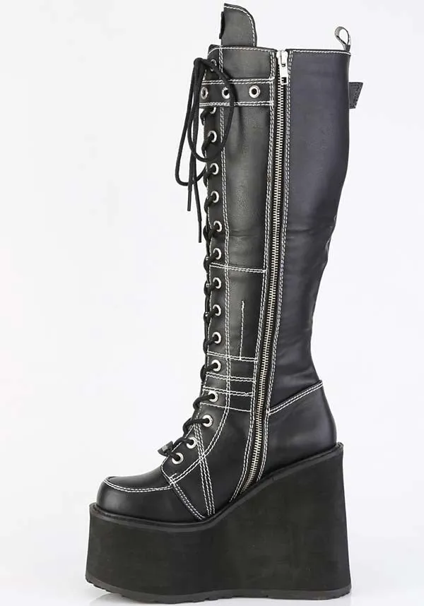 SWING-260 [Black] | PLATFORM BOOTS [PREORDER]