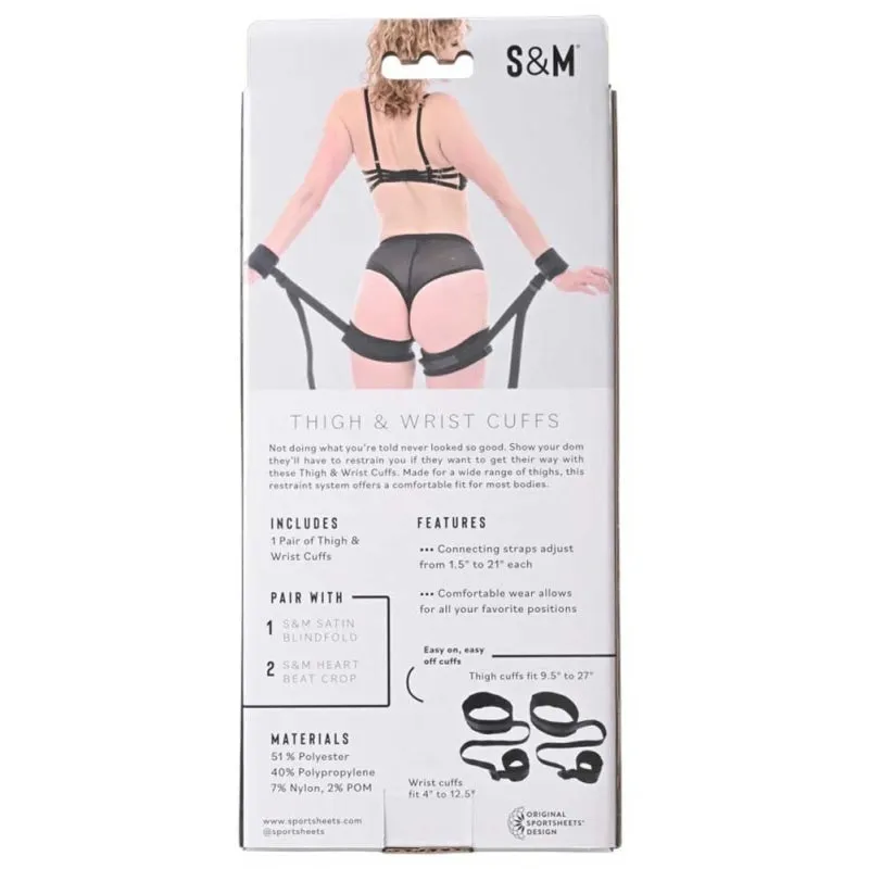 Thigh and Wrist Cuffs - Black