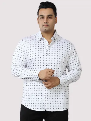 Twinkle Stars Printed Cotton Full Shirt Men's Plus Size