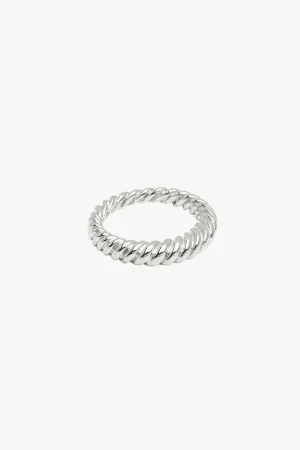 Twisted pinky ring silver