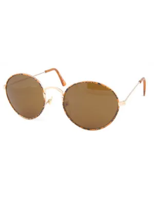 URBANA Amber 90s Classic Round Sunglasses